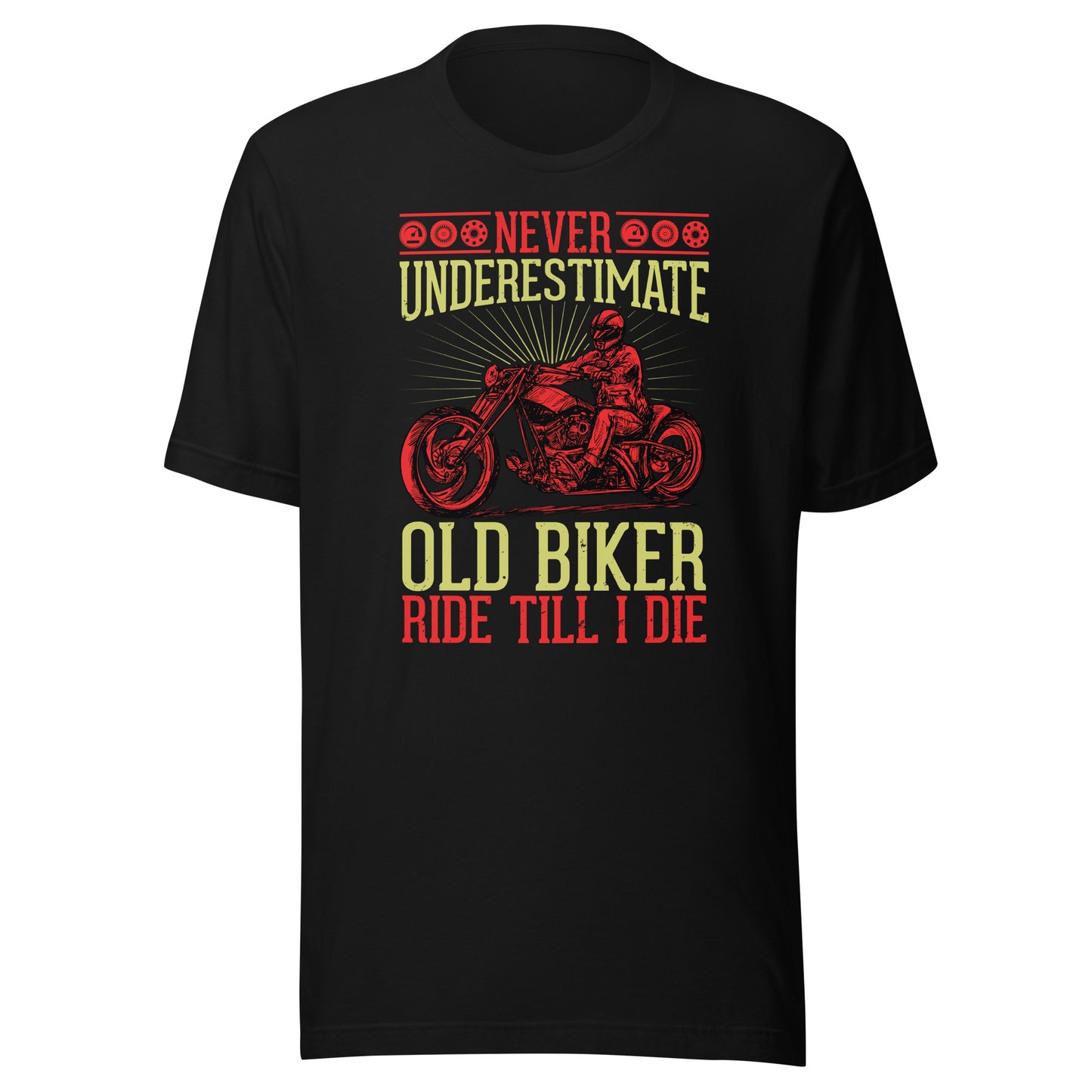 NEVER UNDERESTIMATE OLD BIKER T-Shirt || M-T NovelT's