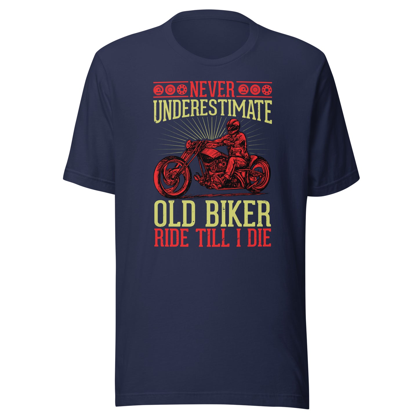 NEVER UNDERESTIMATE OLD BIKER T-Shirt || M-T NovelT's